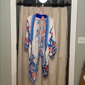 Blue and white kimono